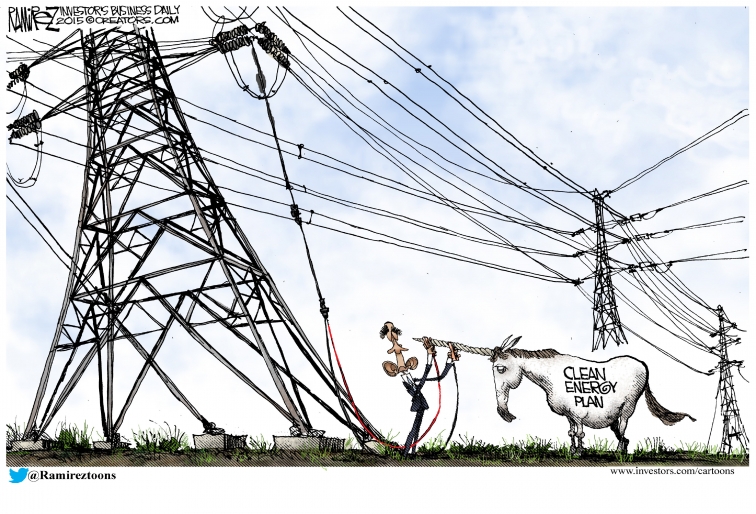 Freedom Line Blog » Ramirez Cartoon: Obama’s Clean Energy Plan