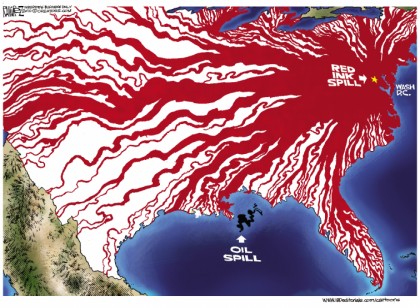 Oil Spills vs. Red Ink Spill