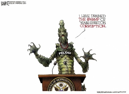 Pelosi Draining the Swamp of Corruption